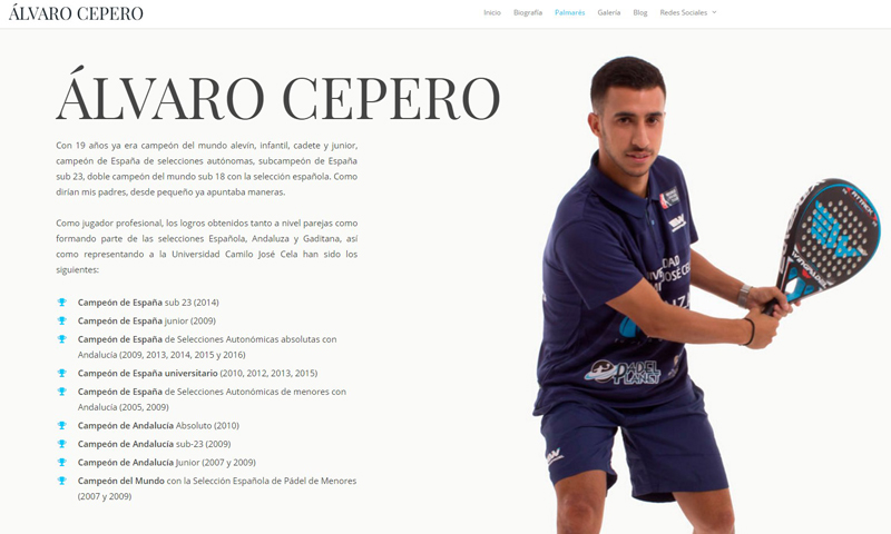 Marty Fielding Asia Expectativa Álvaro Cepero lanza su página web oficial y sortea una pala Air Attack