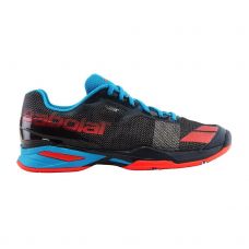 ZAPATILLAS BABOLAT JET CLAY JUNIOR GRIS AZUL ROJO