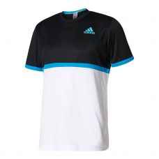 CAMISETA TECNICA ADIDAS COURT PRIMAVERA NEGRO BLANCO AZUL SAMBA