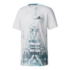 CAMISETA TECNICA ADIDAS ESSEX TREND PRIMAVERA BLANCO NEGRO VERDE EASY
