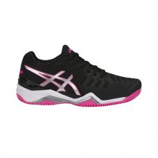 ASICS GEL RESOLUTION 7 NEGRO ROSA  CLAY E752Y 9093