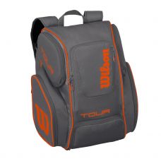 MOCHILA WILSON TOUR V BACKPACK LARGE GRIS NARANJA