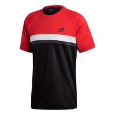 T-SHIRT ADIDAS CLUB COLORBLOCK ROSSO NERO