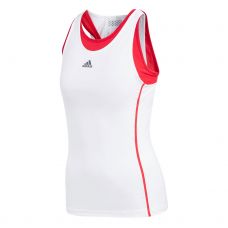 CAMISETA DE TIRANTES ADIDAS BARRICADE MUJER BLANCO ROJO