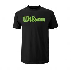 CAMISETA WILSON SCRIPT COTTON TEE NEGRO LOGO VERDE