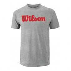 CAMISETA WILSON SCRIPT GRIS LOGO ROJO WRA747807