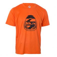 CAMISETA SIUX ENTRENAMIENTO NARANJA LOGO NEGRO