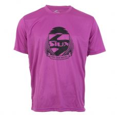 CAMISETA SIUX ENTRENAMIENTO VIOLETA LOGO NEGRO