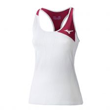 CAMISETA DE TIRANTES MIZUNO AMPLIFY TANK BLANCO ROJO MUJER
