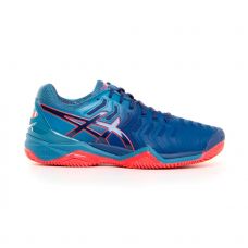 ASICS GEL RESOLUTION 7 CLAY AZUL NARANJA E702Y 400