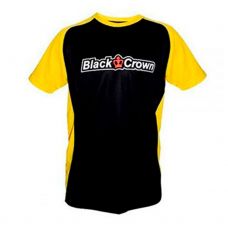 BLACK CROWN T SHIRT STOP NERO GIALLO