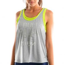 CAMISETA BULLPADEL EVE GRIS VERDE MUJER