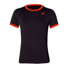 CAMISETA ASICS CLUB SS TOP NEGRO NARANJA