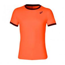 CAMISETA ASICS CLUB SS TOP NARANJA NEGRO