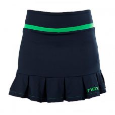 FALDA NOX PRO AZUL LOGO VERDE MUJER