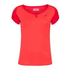 T-SHIRT BABOLAT PLAY CAP SLEEVE ROUGE FEMME