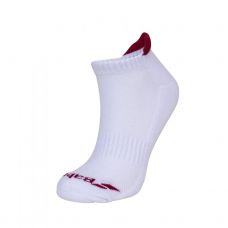 CHAUSSETTES BABOLAT INVISIBLE BLANCHE ROUGE FEMME