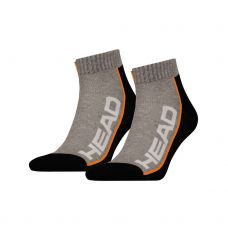 2 PARES CALCETINES HEAD TENNIS STRIPE QUARTER GRIS NEGRO