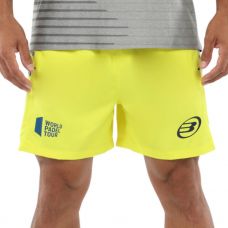 PANTALN CORTO BULLPADEL VETAS AMARILLO AZUFRE FLOR