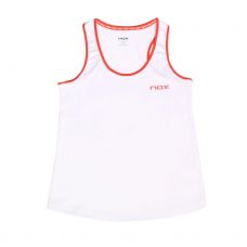 CAMISETA TIRANTES NOX TEAM BLANCO ROJO MUJER