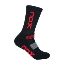 CALCETINES NOX MEDIA CAA NEGRO ROJO