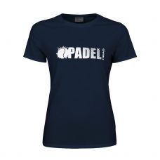 CAMISETA HEAD PADEL FONT AZUL MARINO MUJER