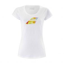 T-SHIRT BABOLAT EXERCISE BIG FLAG BLANC FEMME