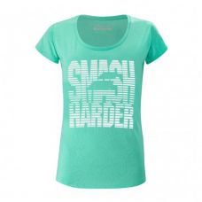 T-SHIRT BABOLAT EXERCISE MESSAGE BLEU AQUA FILLE