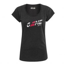 T-SHIRT BABOLAT EXERCISE FLAG MESSAGE NOIR FEMME