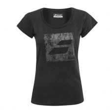 T-SHIRT BABOLAT EXERCISE  BIG FLAG NOIR FEMME