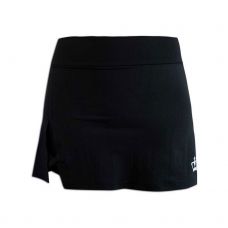 JUPE BLACK CROWN ROSES NOIR