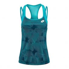 T-SHIRT LOTTO TENNIS TECH BLEU FEMME
