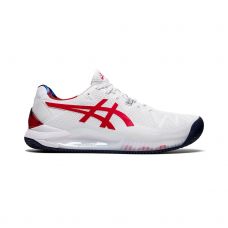 ASICS GEL RESOLUTION 8  CLAY LE BIANCO ROSSO