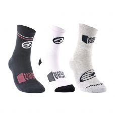 3 PARES CALCETINES BULLPADEL WORLD PADEL TOUR BPWPT2202 MULTICOLOR