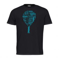 CAMISETA HEAD PADEL TYPO NEGRO