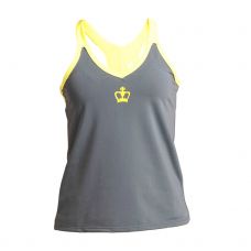 CAMISETA BLACK CROWN HELSINKI GRIS AMARILLO MUJER