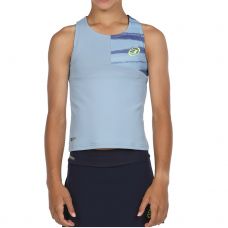 CAMISETA BULLPADEL JISCA AZUL ACERO MUJER