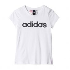 T-SHIRT ADIDAS YG LINEAR TEE BIANCO BAMBINA