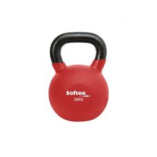 KETTLEBELL NEOPRENO SOFTEE 32KG ROJO NEGRO