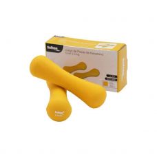 JUEGO PESAS NEOPRENO OVAL SOFTEE 0.5KG AMARILLO