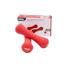 JUEGO PESAS SOFTEE NEOPRENO OVAL 1KG ROJO