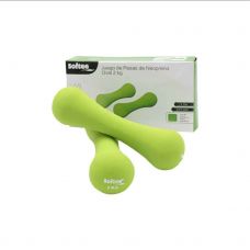 JUEGO PESAS NEOPRENO OVAL 2KG VERDE