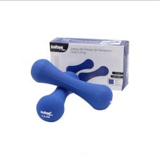 JUEGO PESAS NEOPRENO OVAL SOFTEE 2.5KG AZUL