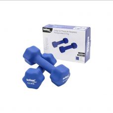 JUEGO PESAS NEOPRENO HEXAGON SOFTEE 2.5KG AZUL