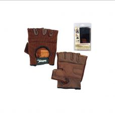 PAR DE GUANTES FITNESS SOFTEE MARRON 35106.016.2