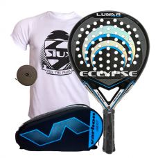 PACK ECLYPSE LUNAR CARBON Y PALETERO VARLION HEXAGON AZUL