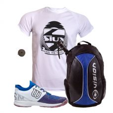PACK WILSON KAOS 2.0 BLEU BLANC ET SAC A DOS SIUX