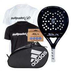 PACK SIUX BLACK CARBON MATE Y PALETERO ADIDAS CONTROL CRB