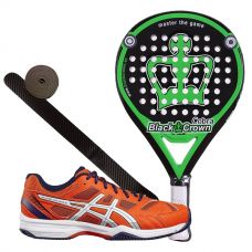 PACK BLACK CROWN COBRA Y ASICS GEL PADEL EXCLUSIVE E515Q 0601