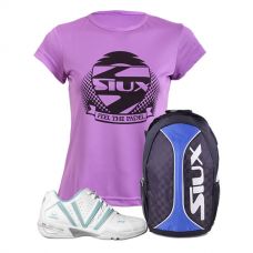 PACK ZAPATILLAS VARLION V-ADV MUJER CELESTE Y MOCHILA SIUX